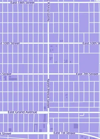 Street map around Treasure Hunt Games, Clovis