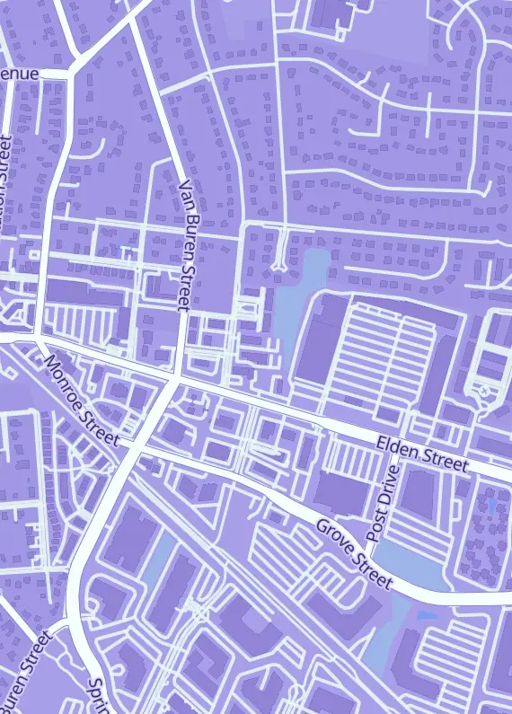 Street map around Treehippy Gaming, 720 Grant St Suite F, Herndon, VA