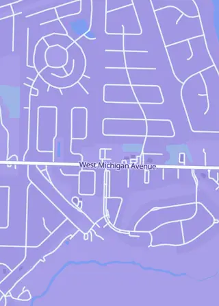 Street map around Trinity Games, Pensacola