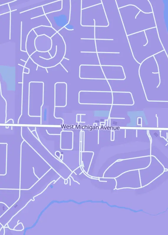 Street map around Trinity Games, 2400 W Michigan Ave, Pensacola, FL