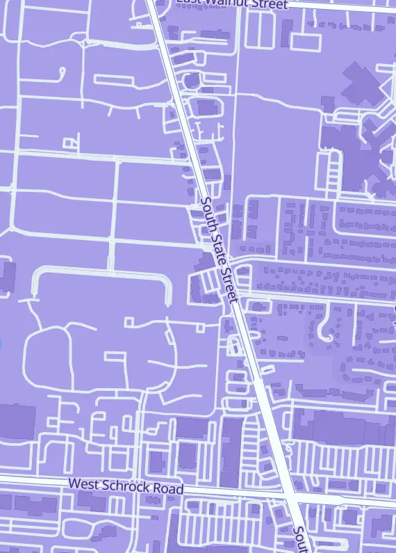 Street map around Triple Play Sports Cards, 399 S State St #15, Westerville, OH