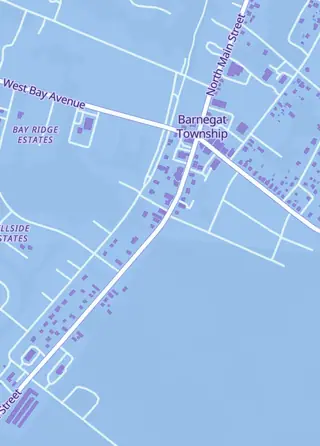Street map around Trotta's Hobbies, Barnegat