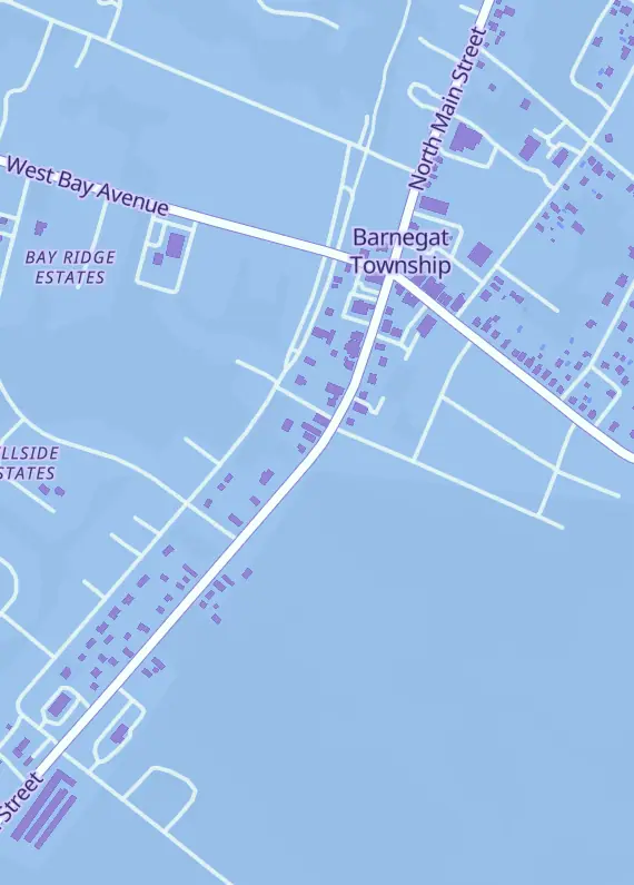 Street map around Trotta's Hobbies, 323 S Main St, Barnegat, NJ
