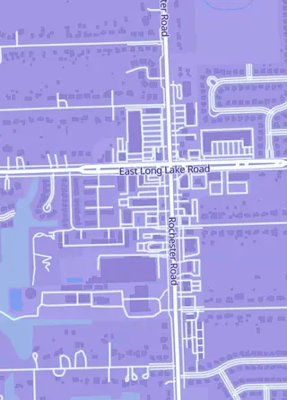 Street map around Twin Knights Gaming, Troy
