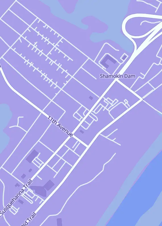 Street map around Unleashed Sports Cards, 3009 N Susquehanna Trl, Shamokin Dam, PA