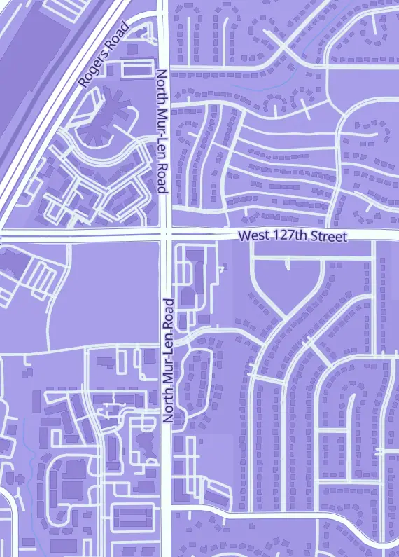 Street map around Unopenedpackman Sports Cards, 12755 S Mur-Len Rd b7, Olathe, KS