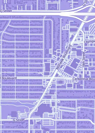 Street map around Untapped Market, Springfield