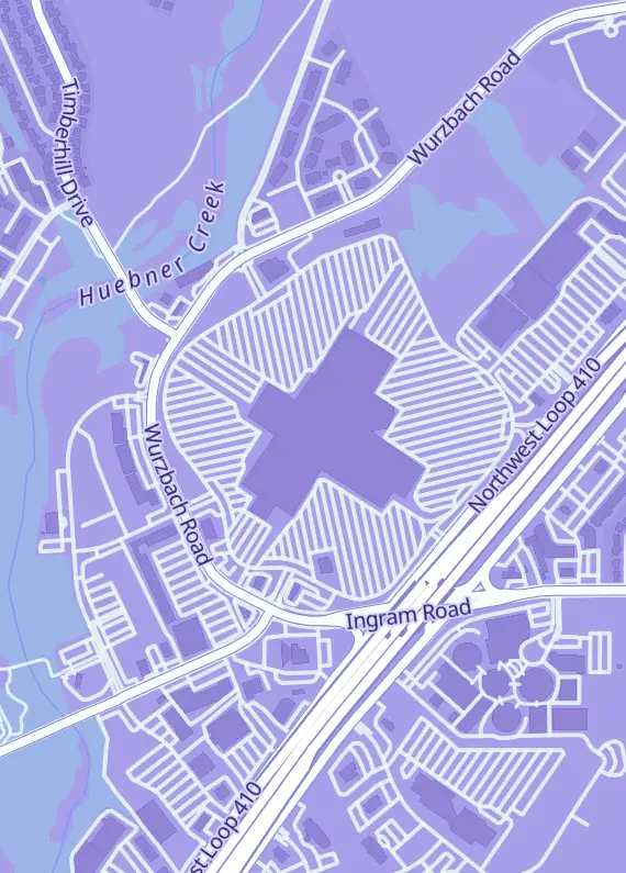 Street map around USA Toy Factory, 6301 NW Loop 410, San Antonio, TX