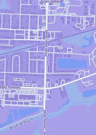 Street map around Valley Sports Cards, Grain Valley