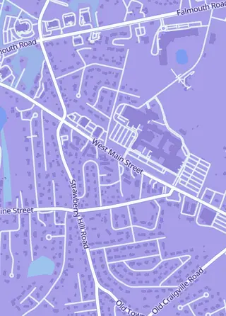 Street map around Vanguard Tabletop Gaming, Hyannis