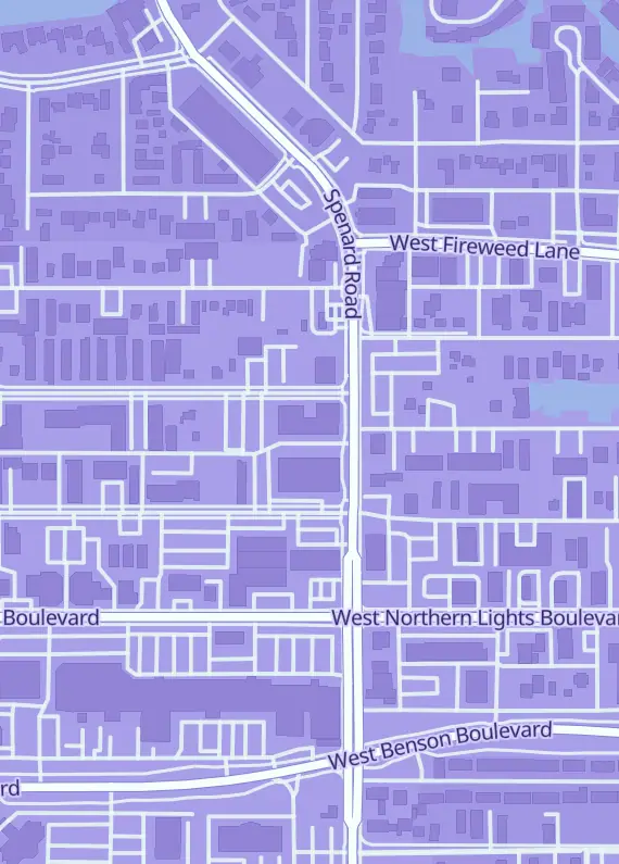 Street map around Video Game Depot, 2610 Spenard Rd, Anchorage, AK