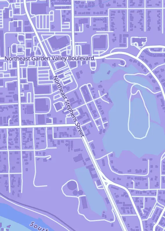 Street map around Video Games Plus, 1143 NE Stephens St, Roseburg, OR