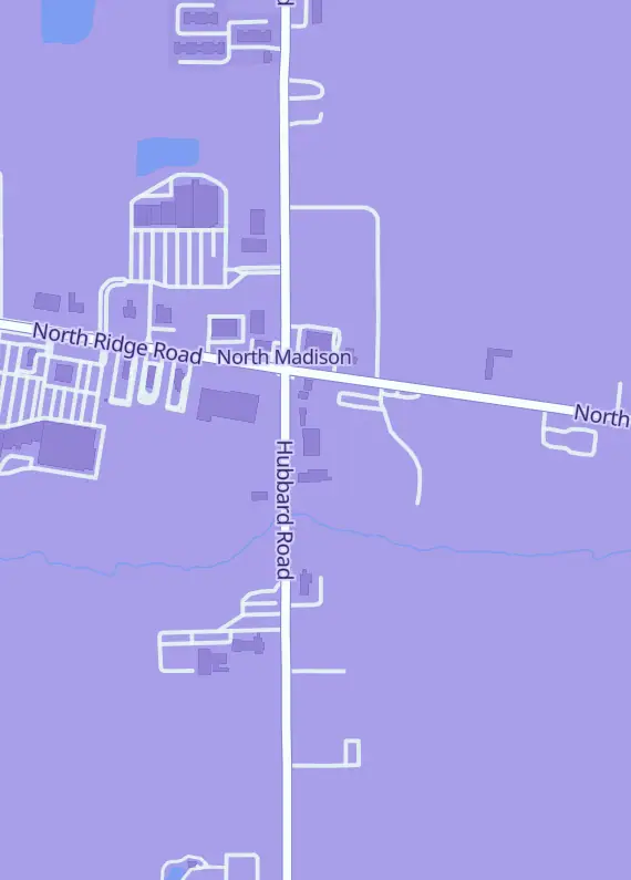 Street map around Virtual Reality Cards & Games, 2705 Hubbard Rd, Madison, OH
