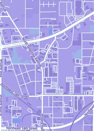 Street map around Warpfire Minis, Ocala