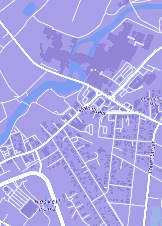 Street map around Weekend Anime, 492 Main St, Westbrook, ME