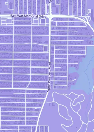 Street map around Wendy's Creative Collections and Coins, Peoria