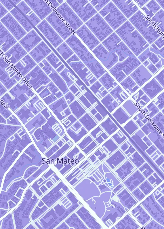 Street map around What's On Second Sports Cards, 221 2nd Ave, San Mateo, CA