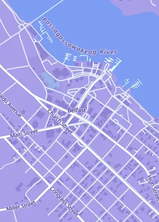 Street map around White Rabbit Game Emporium, Belfast
