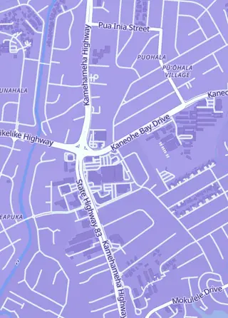 Street map around Windward Collectibles, Kaneohe