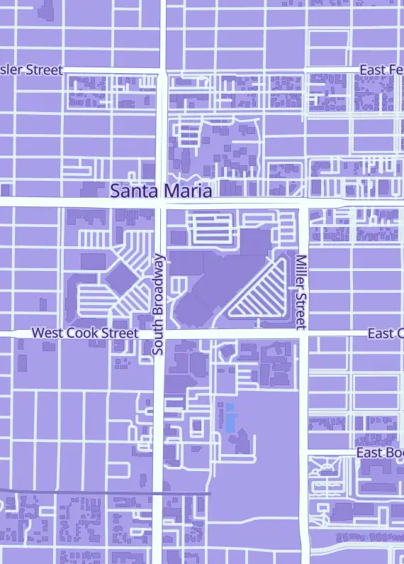 Street map around World 1-1 Games, 250 Town Center E, Santa Maria, CA