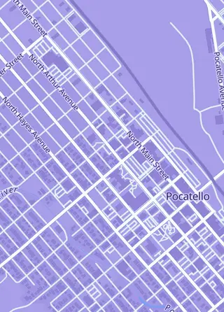 Street map around Xtreme Collectibles Pocatello, Pocatello