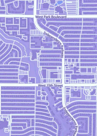 Street map around Zenith TCG, Plano